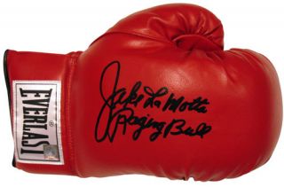 Jake LaMotta Boxing Glove Hand Signed with Exact Proof