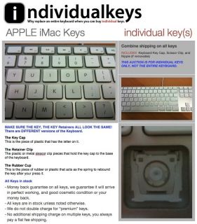 Apple iMac White Replacement Laptop Keyboard Keys
