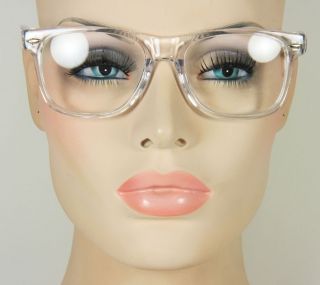 Large Mens or Womens Clear Square Rectangular Frame Glasses Eyeglasses