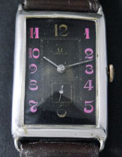 Omega Swiss Old Art Deco Dress Watch Large Silver Case CA 1930