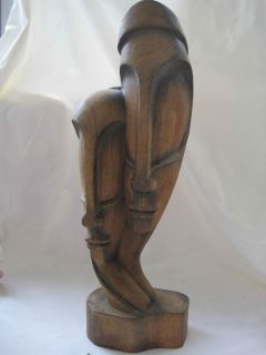 Andre Decembre Large Wood Sculpture Carving A Master Haitian Artist