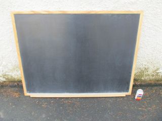 Large Vintage Antique Chalkboard Blackboard Wood Frame Chalk Ledge