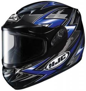HJC CS R2 CSR2 Thunder Snow Helmet Blue Black Large LG