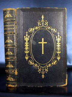 Antique Pope Benedict XIV Catholic Latin Music Hymns Bible RARE