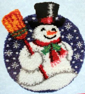 Craftways Latch Hook Snowman Rug Making Kit Happy Snow