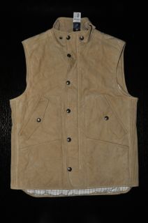 895 Polo Ralph Lauren Raquet Club Suede Leather Filled Winter Vest
