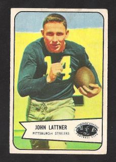 1954 Bowman Football #128 John Lattner Pittsburgh Steelers Notre Dame