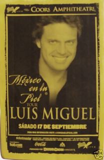 Luis Miguel 2007 San Diego Concert Tour Poster Sexy Latin Music