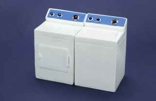 Wash Machine and Dryer Resin Appliances Washroom Laundry Modern