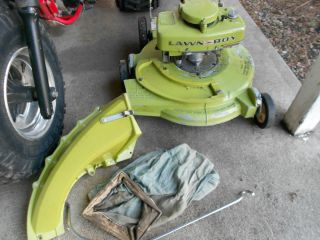 Vintage Lawn Boy 21 Mower Magnesium Deck Runs with Bagger and Ass