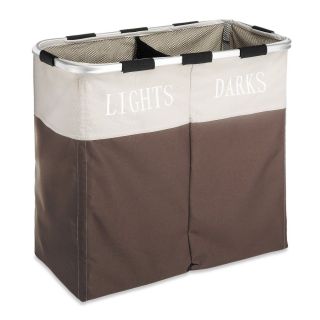 Laundry Basket Bin Clothes Double Hamper Organizer Bags New