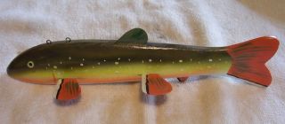 Lawrence Bethel Ice Spearing Decoy Lure N Mint Item 01 Wood Tail
