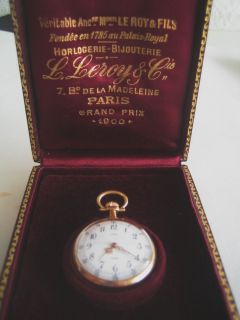 Le Roy Antique French 18K Gold Pocket Watch Box