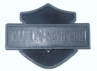 Harley Bar Shield Shaped Leather Desk Caddy