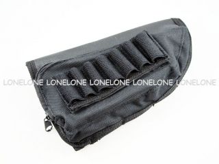 Airsoft Nylon Leather Ammo Shell Holder Pouch For Shotgun Stock