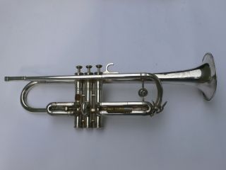 Vintage Silver Leblanc Paris Trumpet w/ case and 6 mouthpieces   707