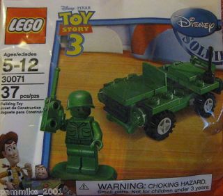 LEGO TOY STORY 3 DISNEY MOVIE GREEN ARMY MEN JEEP MINIFIGURE LOT SET