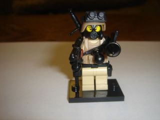 Custom Lego Military Soldier Minifig with alot BrickArms Weapons New