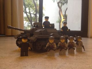 Lego WW2 Custom german stug III ausf G with pilots and 4 german