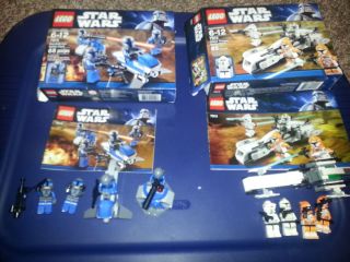 Lego Star Wars 7913 Clone Trooper and 7914 Mandalorian Battle Packs