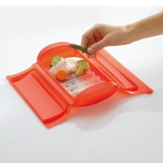 Lekue Steam Case with Draining Tray 1 2 Person Microwave Silicone