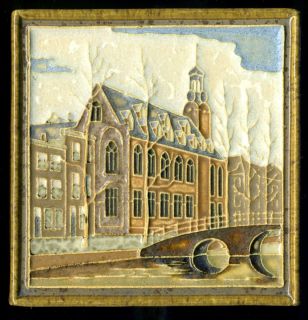  Porceleyne Fles cloisonne tile of Leiden University Universiteit