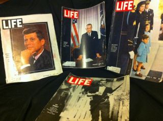 Life President Kennedy JFK Johnson Lee Oswald 4 Issues 1963 and 1964