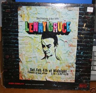 Vintage Lenny Bruce Stand Up LP Record Album