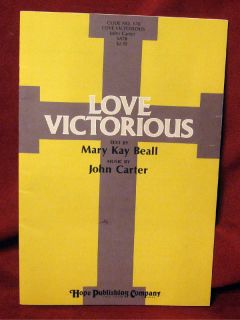 Love Victorious John Carter Easter Lent Songbook Gospel