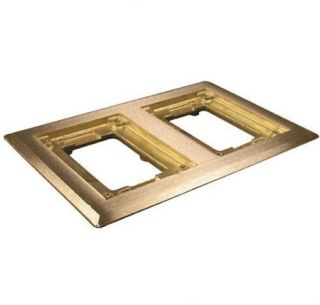 NEW WIREMOLD LEGRAND 827B BRASS FLOOR BOX 2 GANG COVER DUPLEX OUTLET