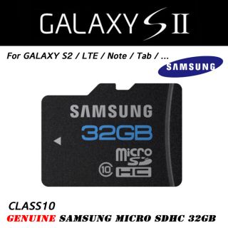 Genuine Samsung MICRO SD 32GB MEMORY CARD CLASS 10 SDHC GALAXY S2 NOTE
