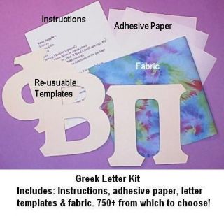 Fun Iron on Greek Letter Kit Any 3 do It Yourself Pi Beta PHI Alpha to