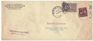 orleans special delivery cover w several cancels leon g tujague howard