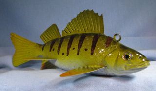 AWESOME Yellow Perch spear fish decoy North Dakota Master Artist