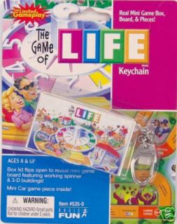 LIFE Board Game KEYCHAIN Basic Fun Keyring miniature travel toy play