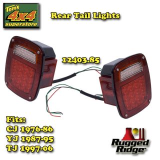 LED Tail Light Set Jeep CJ 76 86 YJ 87 95 TJ 97 06 Pair LH RH