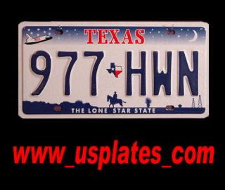 Texas Number License Plate America USA United States Cowboy Shuttle