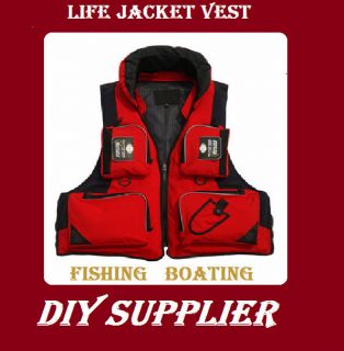 Suit Multi Pocket Life Jacket Vest Boating Water Sports