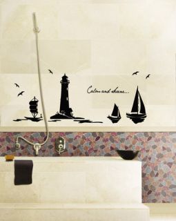 Lighthouse Adhesive Removable Wall Decor Accents Graphic Sticker Decal