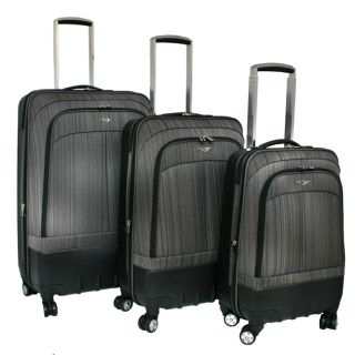 Rockland Milan Collection Spinner 3 PC Luggage Set Gray