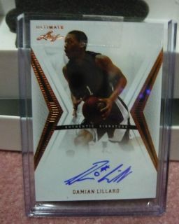 2012 Leaf Ultimate Basketball Damian Lillard Auto Autograph On Card RC