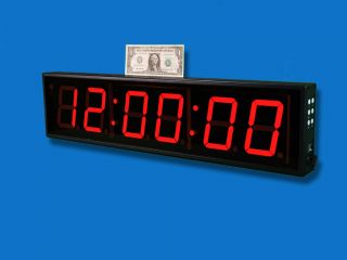 LARGE BIG DIGITAL LED WALL CLOCK COUNTDOWN UP TIMER 6 DIGITS STOPWATCH