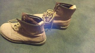 Doc Dr Martens Light Brown Suede Boots Mens US Size 6