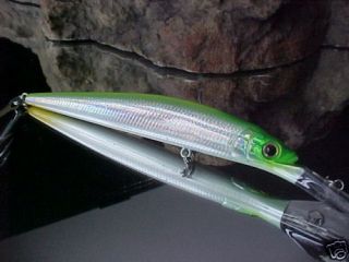 Pro ALPHA Diver Deep Minnow Lure in Color LEMON LIME for Bass Walleye