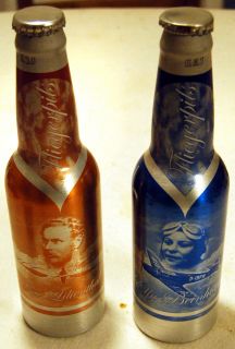 german Alu bottles pilots beer FLIEGERPILS O Lilienthal E Beinhorn