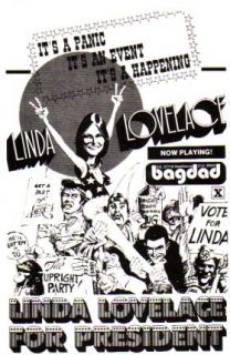 Mint Vintage 1976 Linda Lovelace for President Handbill