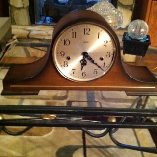 LInden Vintage Chime Shelf Mantel clock 78 1051 020 West Germany 8 Day