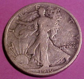 1916 P Walking Liberty Silver Half Dollar Rare Philadelphia Mint Free
