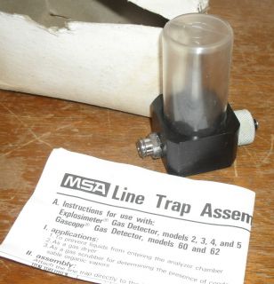 New MSA Line Trap Assembly 74814 for Explosimter 2 3 4 5 Gascope 60 62