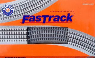 Lionel Trains Fastrack #12033 4PK x3 12pcs CURVED TRACK 3 Rail O/O27